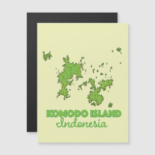 Carte de l'île de Komodo en Indonésie