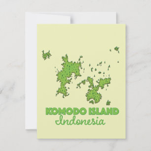 Carte de l'île de Komodo Indonésie