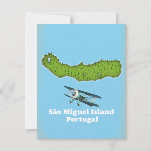 Carte de l'île de São Miguel Portugal