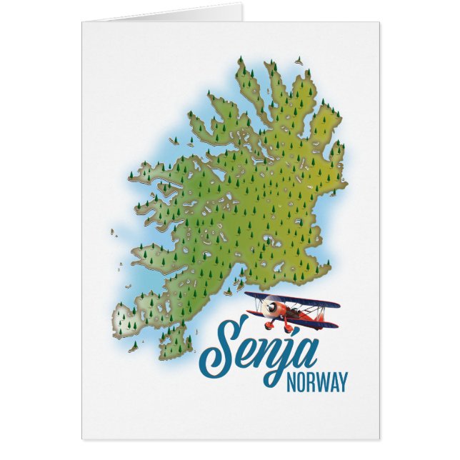 Carte de l'île de Senja Noway (Devant)