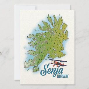 Carte de l'île de Senja Noway
