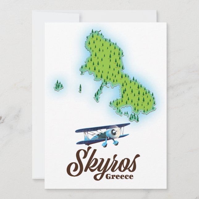 Carte de l'île de Skyros Grèce (Devant)