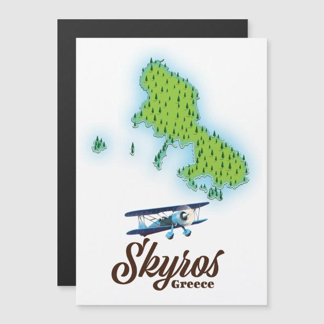 Carte de l'île de Skyros Grèce (Devant / Derrière)
