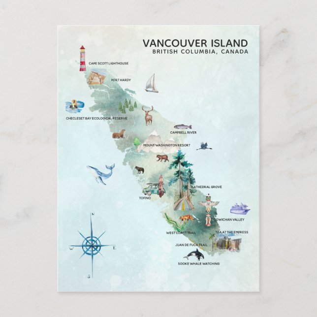 Carte de l'île de Vancouver (Devant)