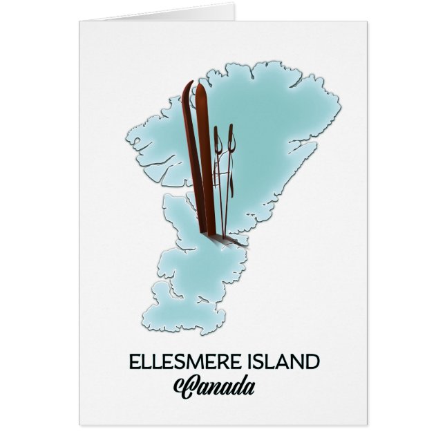 Carte de l'île d'Ellesmere Canada (Devant)