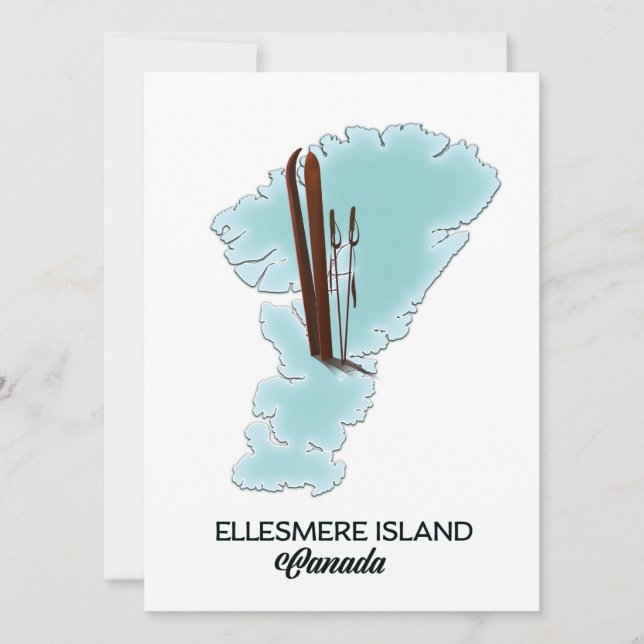 Carte de l'île d'Ellesmere Canada (Devant)