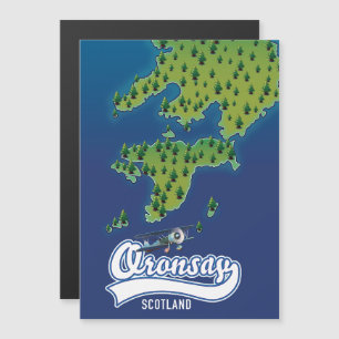 Carte de l'île d'Oronsay en Ecosse