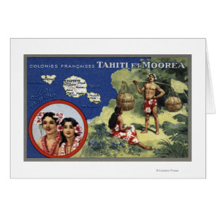 Carte de l'île et d'île de Moorea