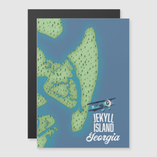 Carte de l'île Jekyll Géorgie États-Unis
