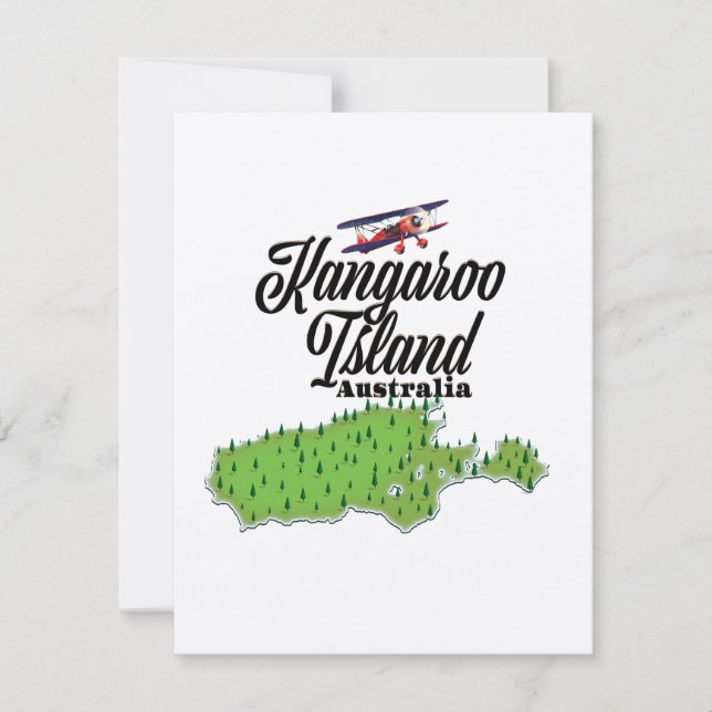 Carte de l'île Kangourou en Australie (Devant)