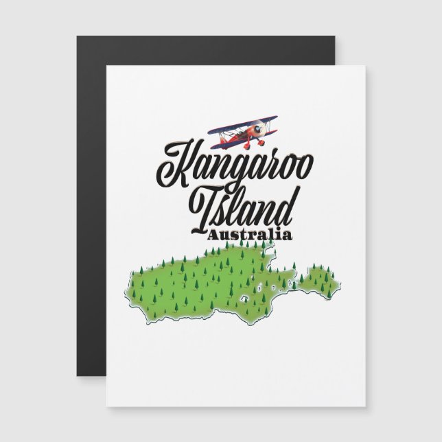 Carte de l'île Kangourou en Australie (Devant / Derrière)