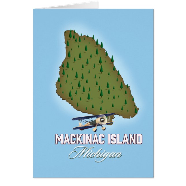 Carte de l'île Mackinac Michigan (Devant)