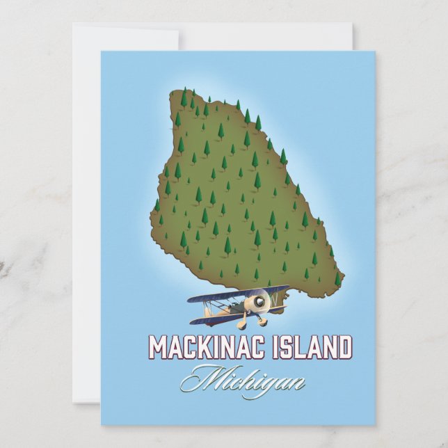 Carte de l'île Mackinac Michigan (Devant)