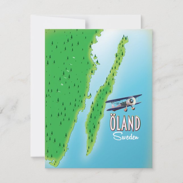 Carte de l'île Öland Suède (Devant)