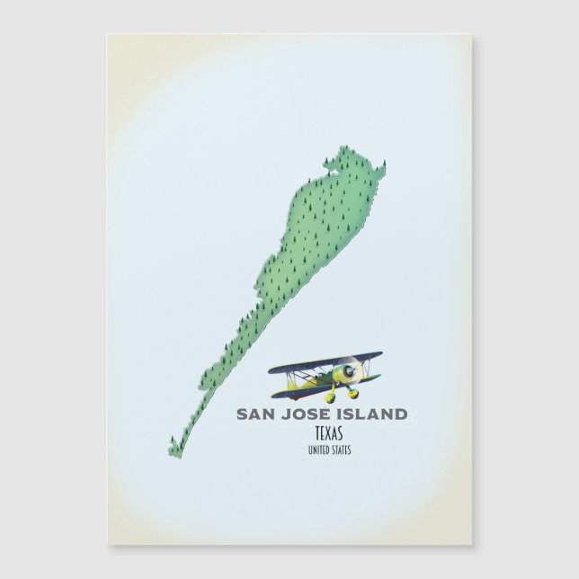 Carte de l'île San José Texas États-Unis (Devant)