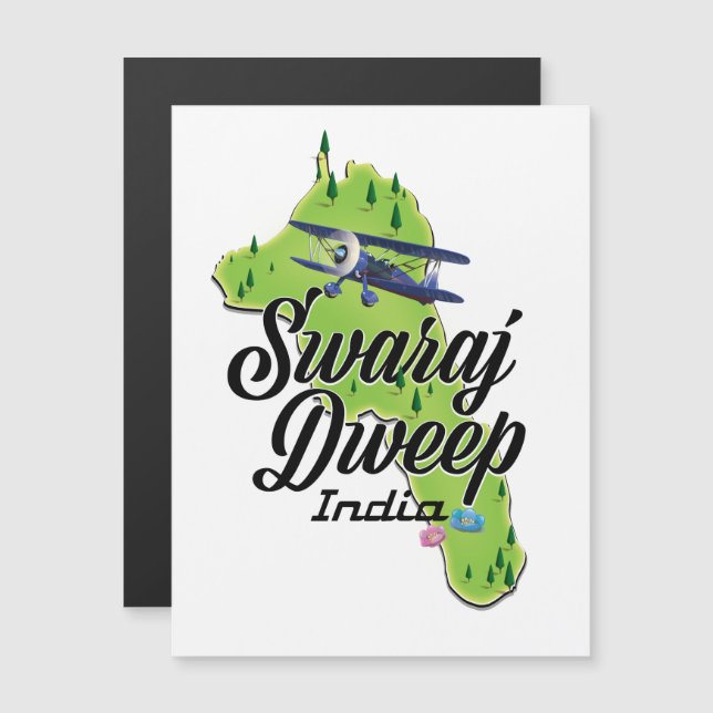 Carte de l'Inde de Swaraj Dweep (Devant / Derrière)
