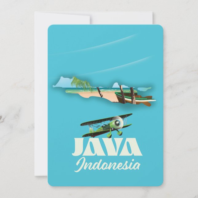 carte de l'Indonésie Java aimant (Devant)