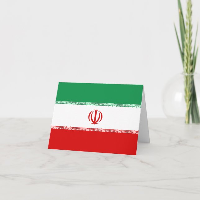 Carte de l'Iran avec drapeau (Devant)