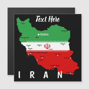 Carte de l'Iran avec drapeau et emblème
