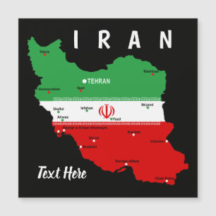 Carte de l'Iran avec drapeau et emblème