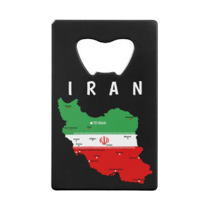 Carte de l'Iran avec drapeau et emblème