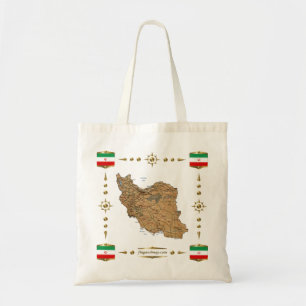Carte de l'Iran + Sac de drapeaux