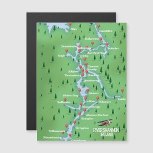 Carte de l'Irlande de la rivière Shannon