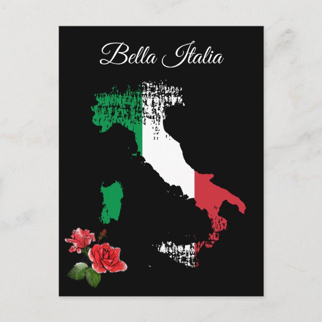 *~* Carte de l'Italie Bella Italia Langue italienn (Devant)