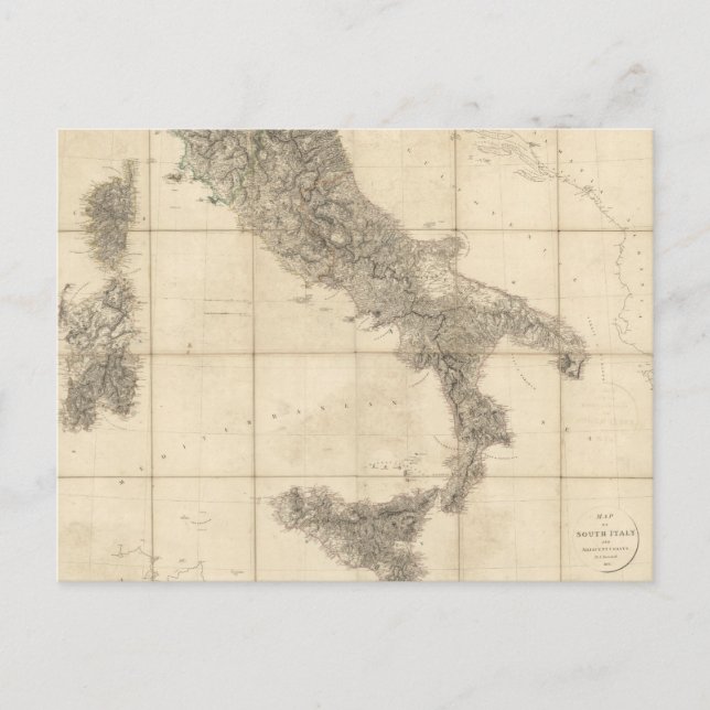 Carte de l'Italie du Sud et des côtes adjacentes (Devant)