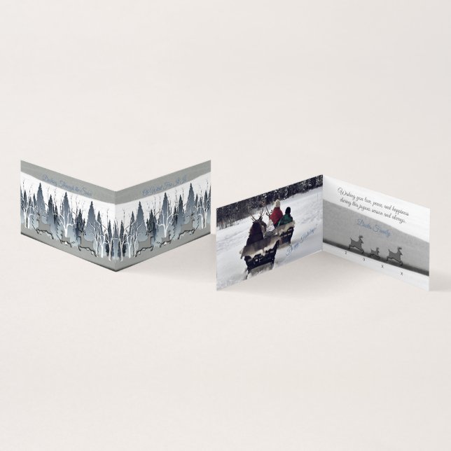 Carte de livre pliée Azure Winter Marvels (Inside and Outside)