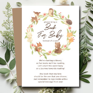 Carte de livre pour bébés de forêt enchantée