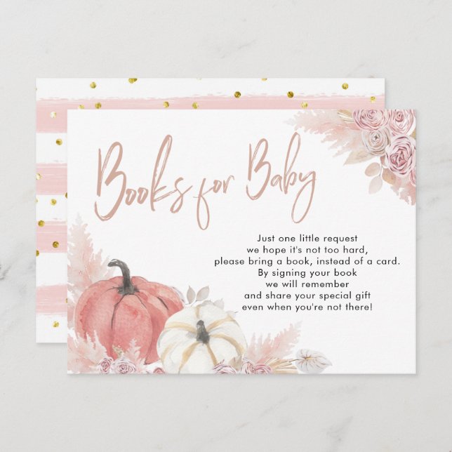 Carte de livres pour bébé Bohème Automne Coup de f (Devant / Derrière)