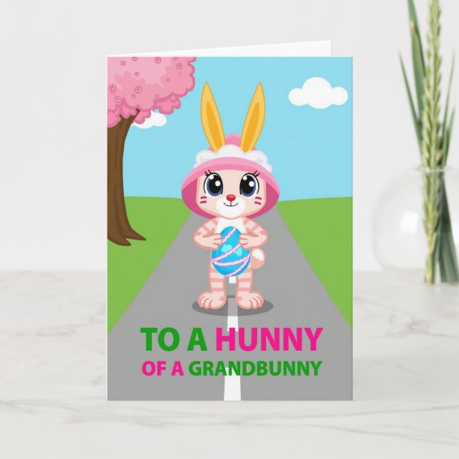 Carte de l'œuf de printemps de Grandbunny (Devant)