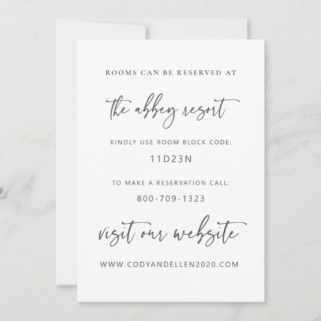 Carte de logement minimaliste moderne (Devant)