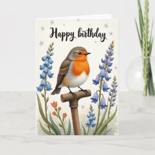Carte de l'oiseau orange doux
