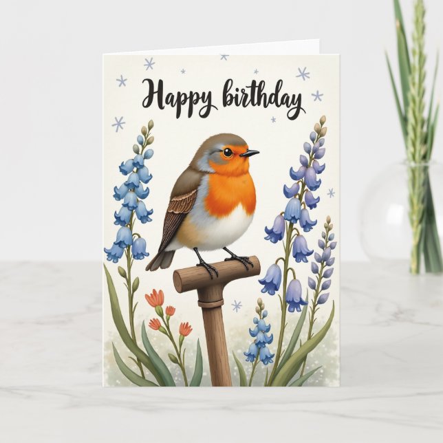 Carte de l'oiseau orange doux (Devant)