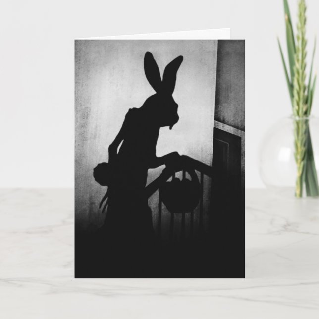 Carte de l'ombre effrayante du lapin de Pâques (Devant)