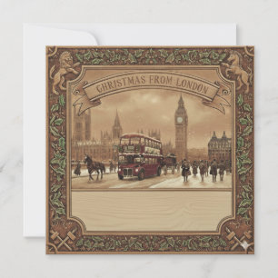 Carte de Londres Carrée - Noël