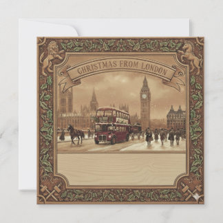Carte de Londres Carrée - Noël