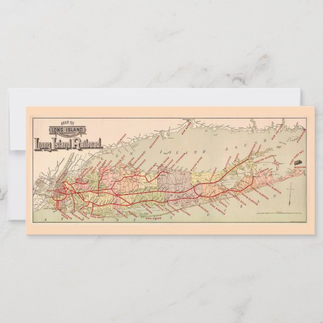 Carte de Long Island vintage (Devant)
