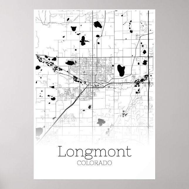 Carte de Longmont - Colorado - Poster de la carte  (Devant)