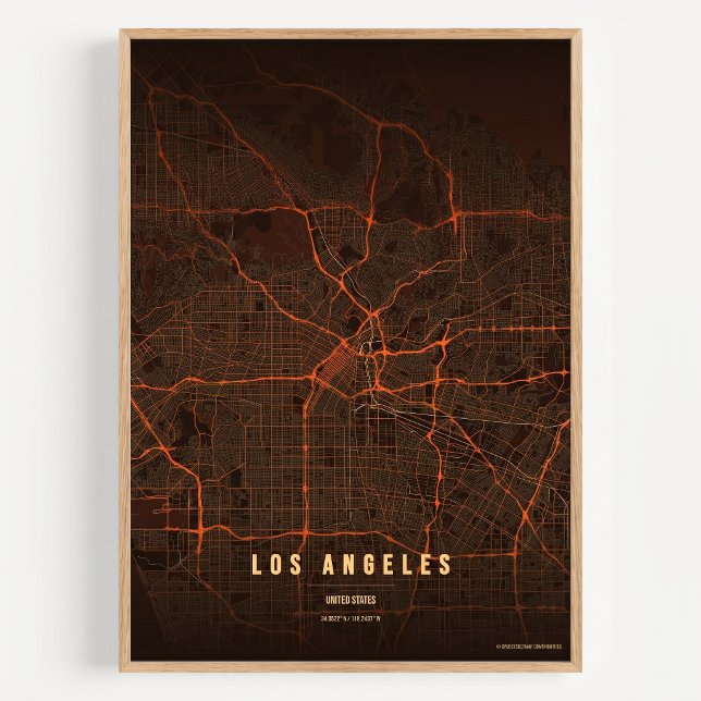 Carte de Los Angeles Impression d'art mural Affich (Créateur téléchargé)