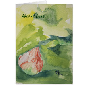 Carte de Lotus d'aquarelle