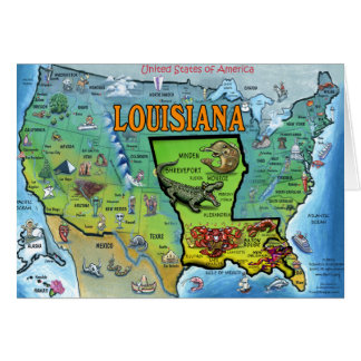 Carte de Louisiane USA