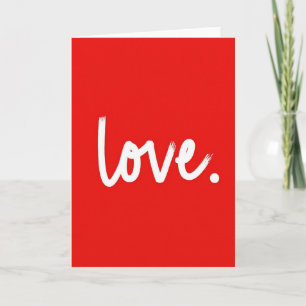 Carte de love écrite à la main en rouge minimalist