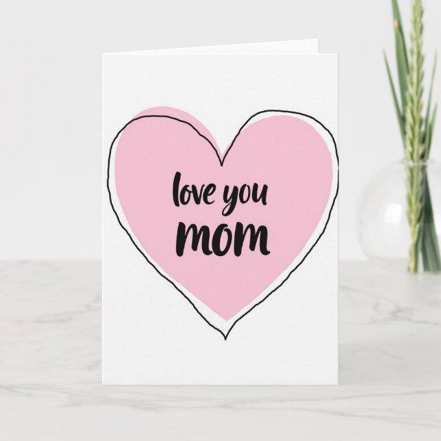 Carte de love pour maman au pastel sincère (Devant)