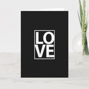 Carte de Love Simple Noir et Blanc