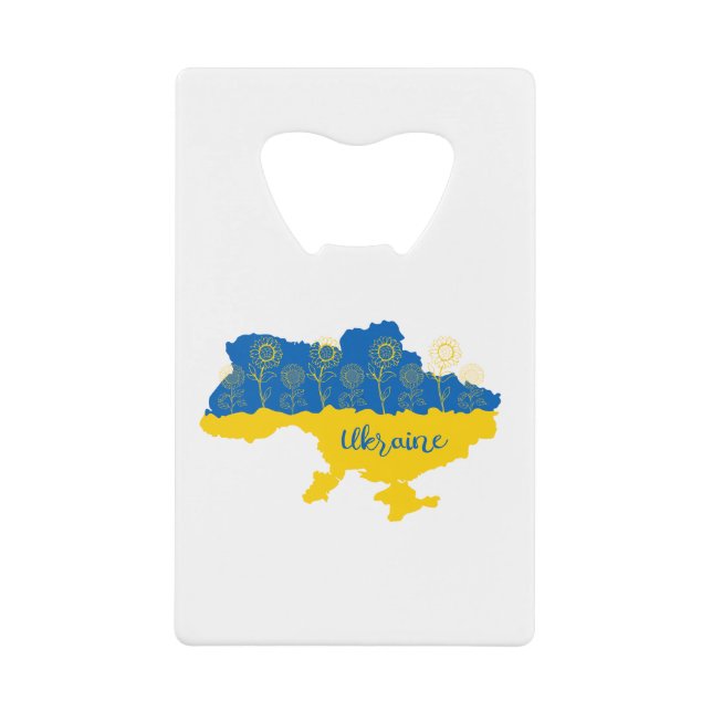 Carte de l'Ukraine avec tournesol et drapeau ukrai (Devant)