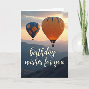 Carte de Lumineuse de Ballon d'Anniversaire de Rêv