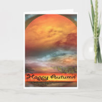 Carte de lune d'automne